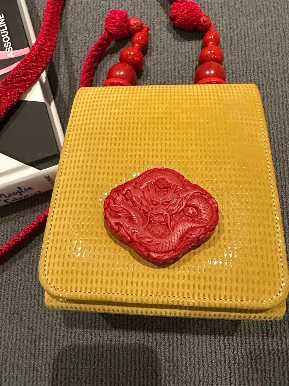 Vintage Rafael Sanchez Crossbody Bag in Yellow and Red